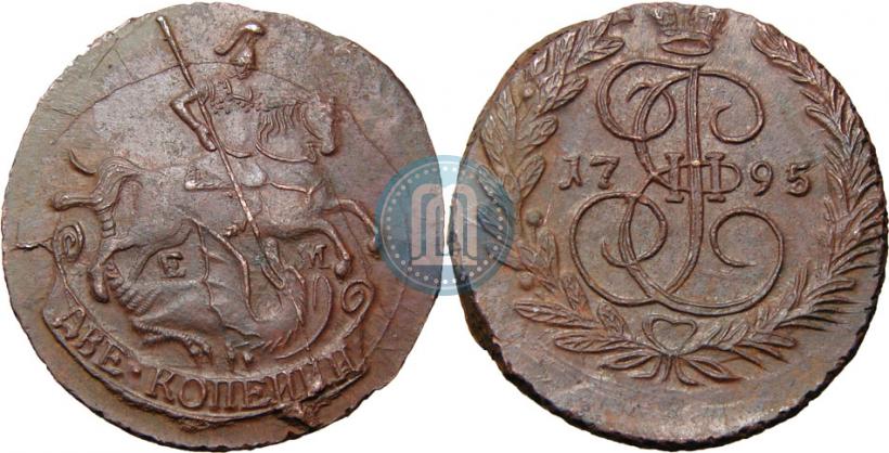 Picture 2 kopecks 1795 year ЕМ 