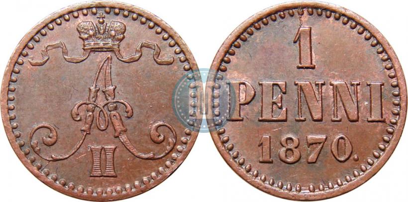 Picture 1 penni 1870 year  