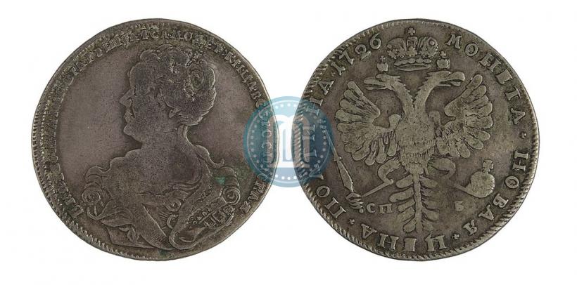 Picture Poltina 1726 year СПБ "Petersburg type, portrait turned to the left"