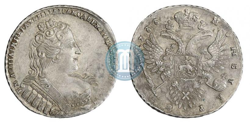 Picture 1 rouble 1733 year  