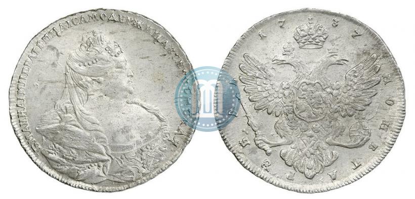 Picture 1 rouble 1737 year  "Moscow type"