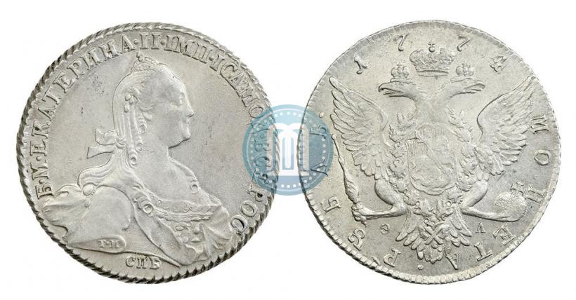 Picture 1 rouble 1774 year СПБ-ФЛ 