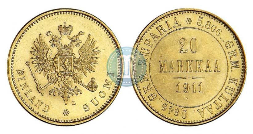 Picture 20 markkaa 1911 year L 