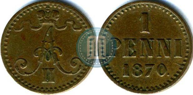 Фото 1 пенни 1870 года  