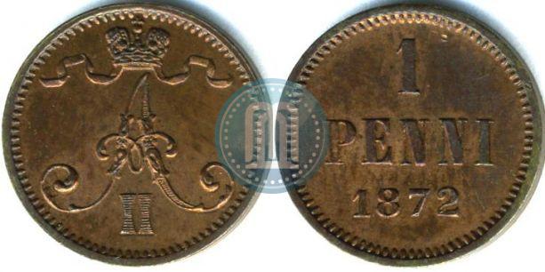 Фото 1 пенни 1872 года  