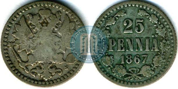 Фото 25 пенни 1867 года S 