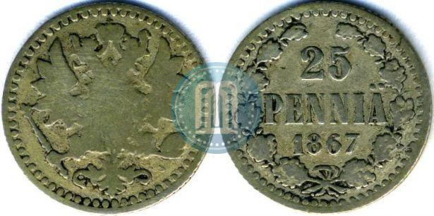 Фото 25 пенни 1867 года S 