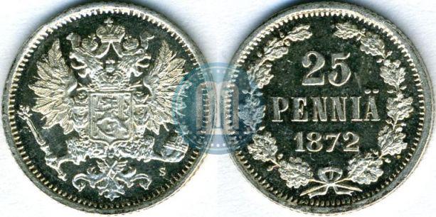Picture 25 pennia 1872 year S 