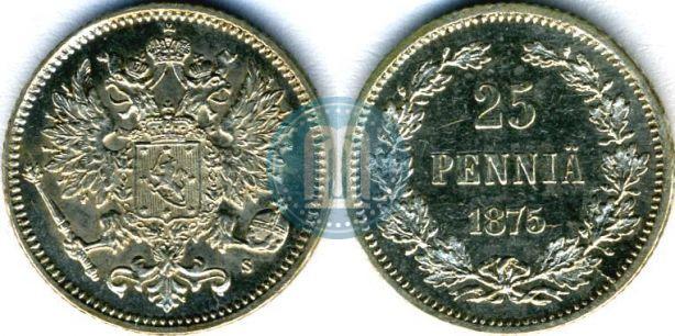 Фото 25 пенни 1875 года S 
