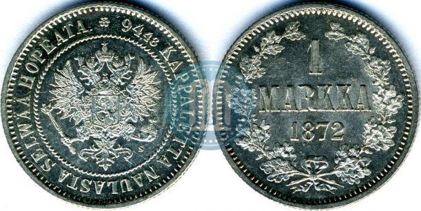Picture 1 markka 1872 year S 