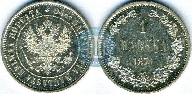 Picture 1 markka 1874 year S 