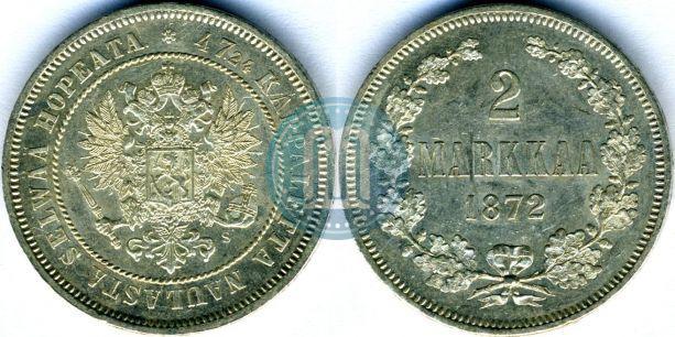 Picture 2 markkaa 1872 year S 