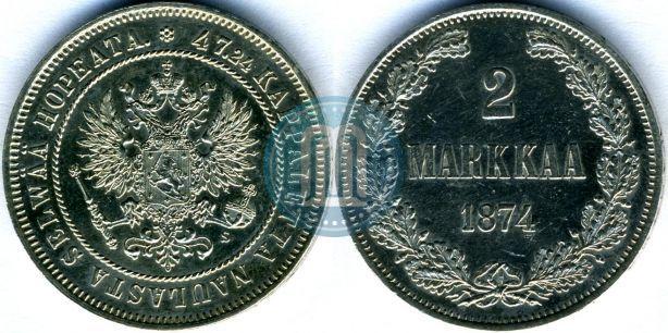 Picture 2 markkaa 1874 year S 