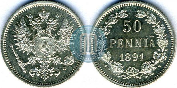 Picture 50 pennia 1891 year L 