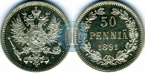 Picture 50 pennia 1891 year L 