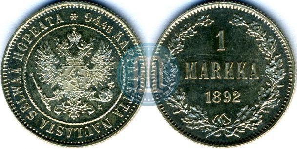 Picture 1 markka 1892 year L 