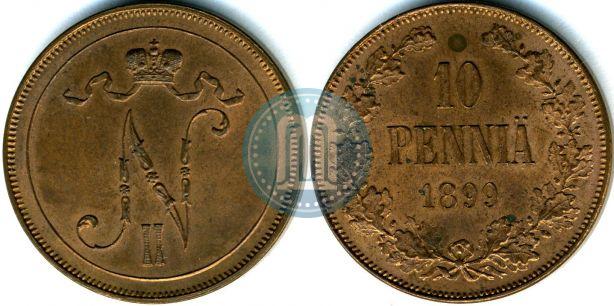 Picture 10 pennia 1899 year  