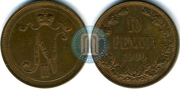 Picture 10 pennia 1900 year  