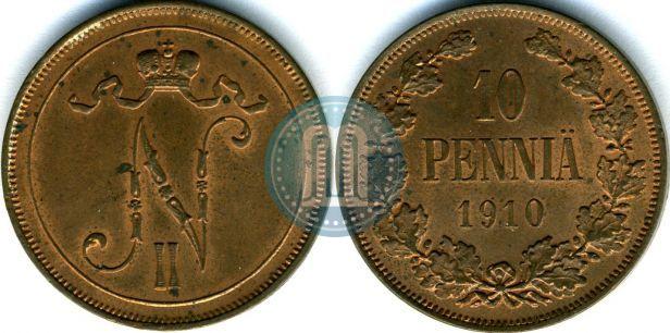 Фото 10 пенни 1910 года  