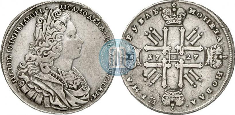 Picture 1 rouble 1727 year  "Moscow type"
