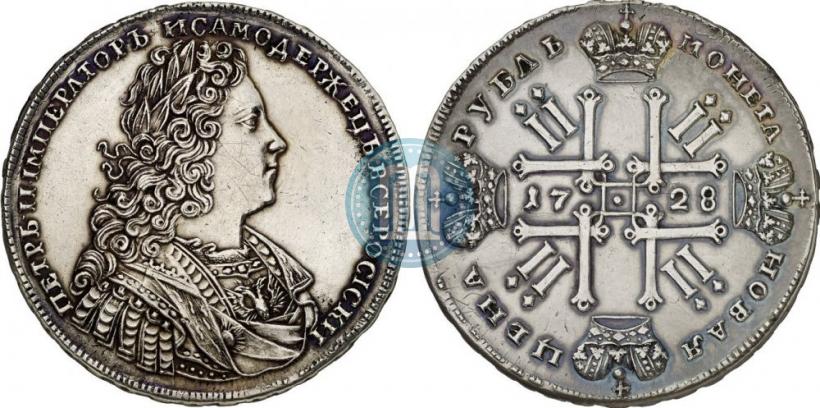Фото 1 рубль 1728 года  "Тип 1728"