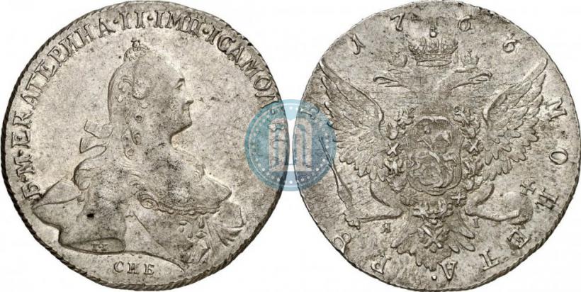 Picture 1 rouble 1766 year СПБ-ЯI 