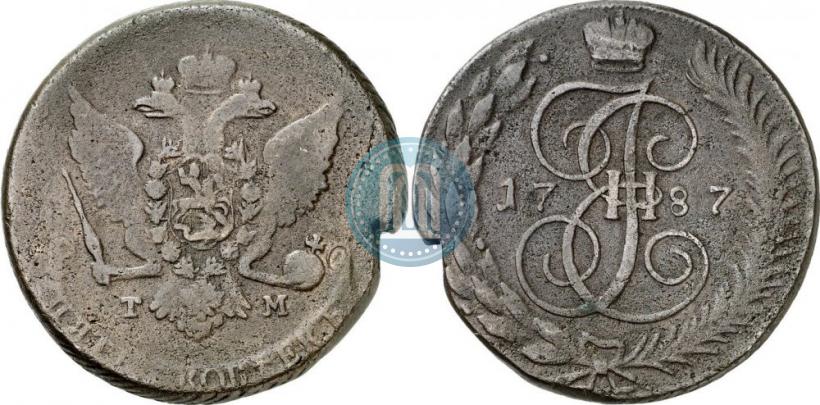Фото 5 копеек 1787 года ТМ 