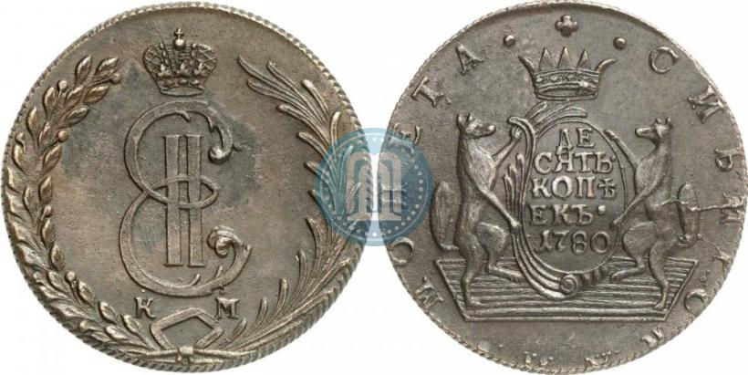Picture 10 kopecks 1780 year КМ 