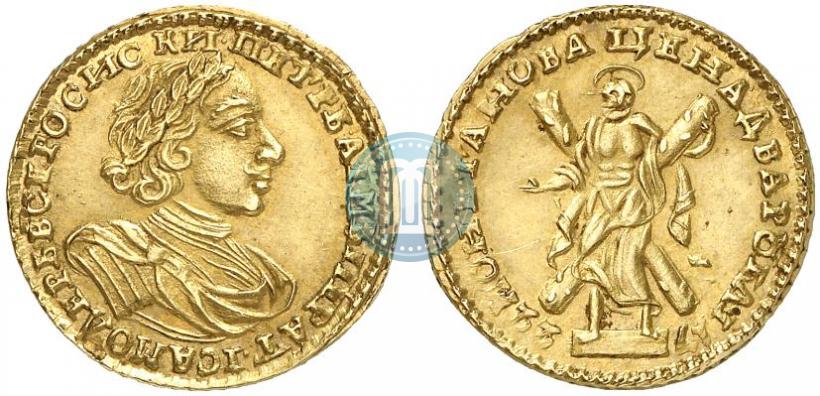 Фото 2 рубля 1722 года  