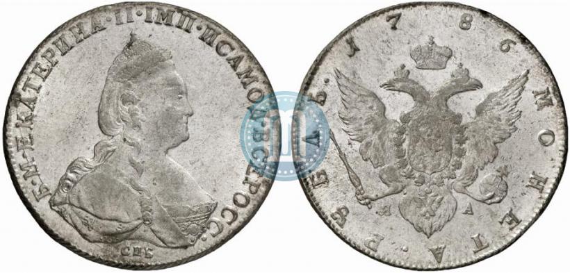 Picture 1 rouble 1786 year СПБ-ЯА 