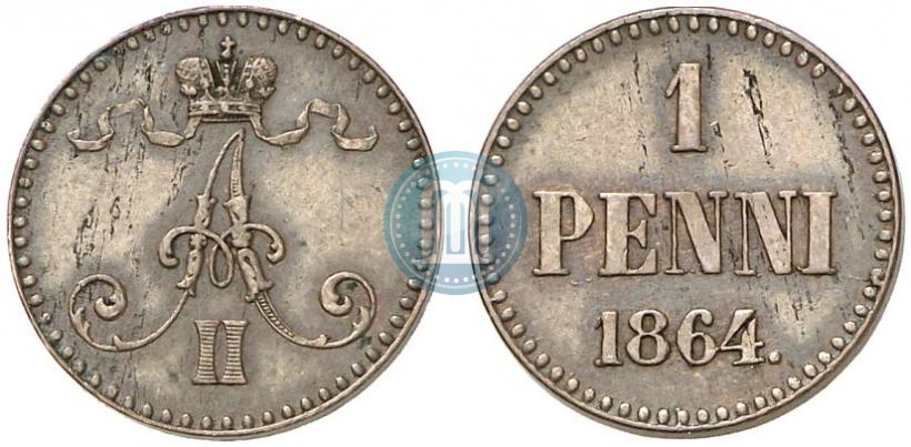 Picture 1 penni 1864 year  