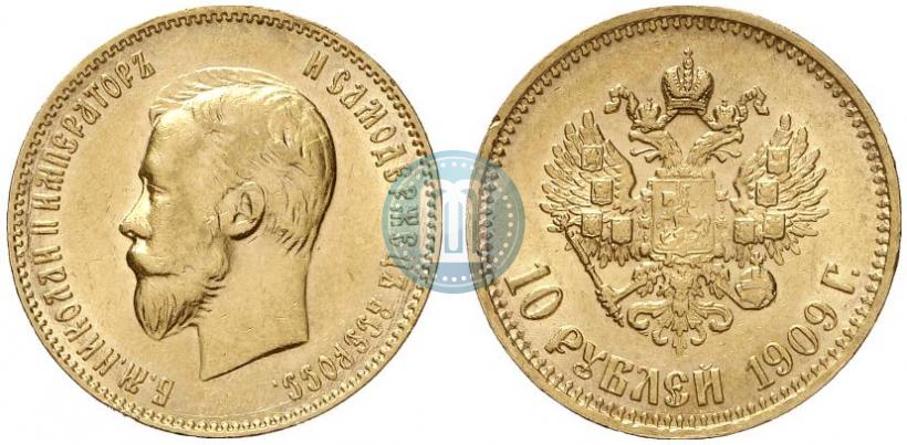 Picture 10 roubles 1909 year (ЭБ) 