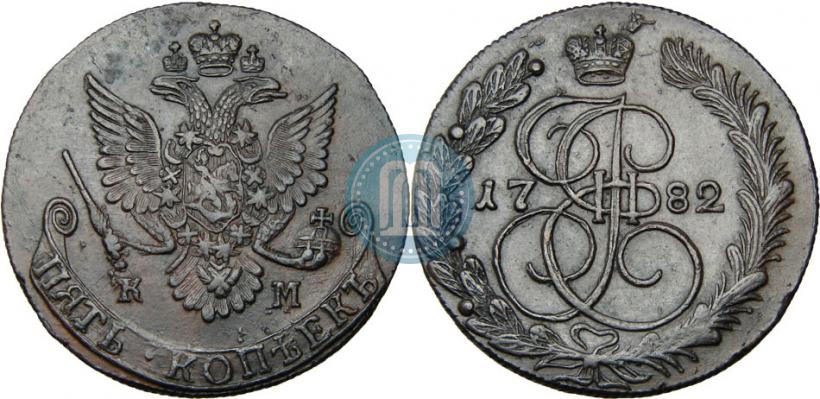 Picture 5 kopecks 1782 year КМ 