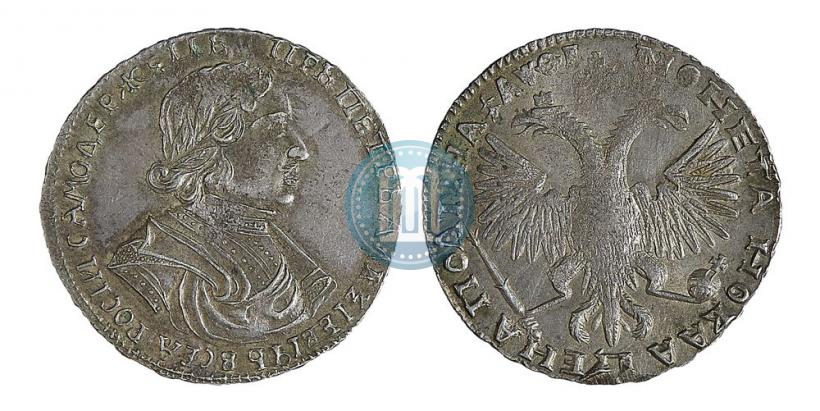 Фото Полтина 1719 года  "Портрет в латах"