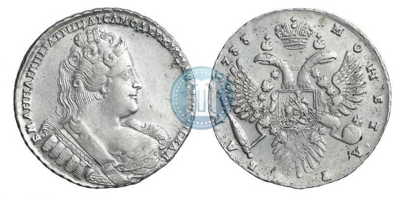 Picture 1 rouble 1733 year  