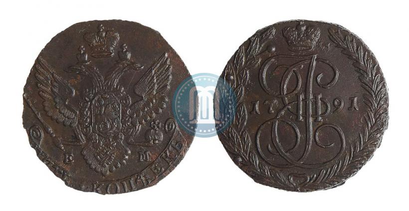 Picture 5 kopecks 1791 year ЕМ 