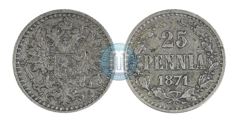 Picture 25 pennia 1871 year S 