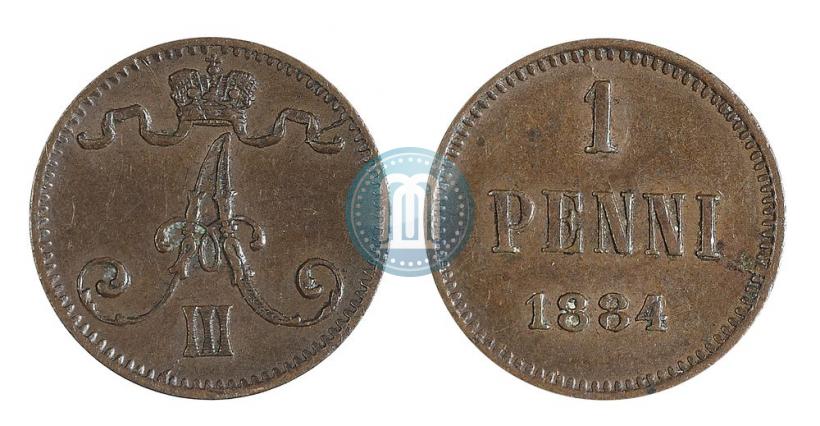 Фото 1 пенни 1884 года  