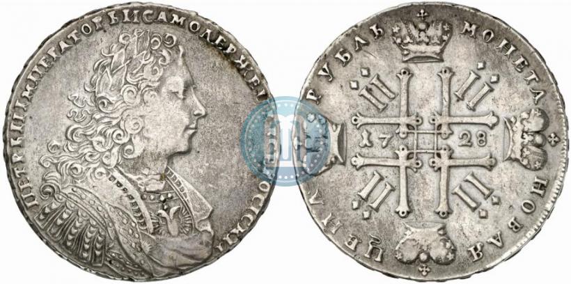 Фото 1 рубль 1728 года  "Тип 1728"
