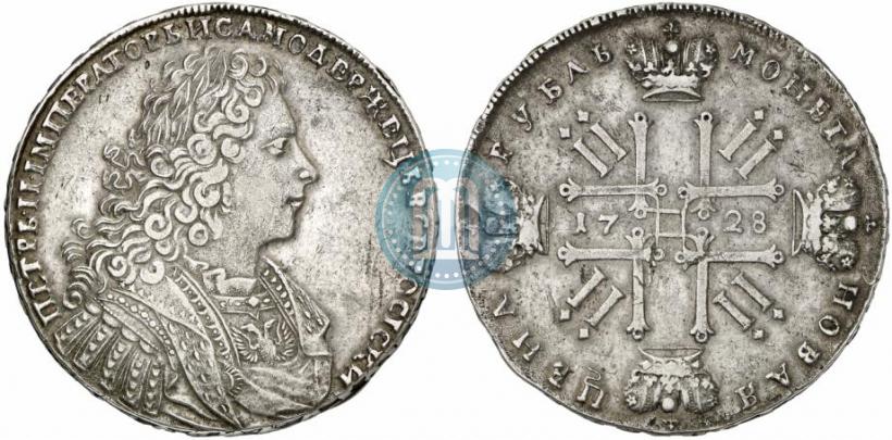 Фото 1 рубль 1728 года  "Тип 1728"