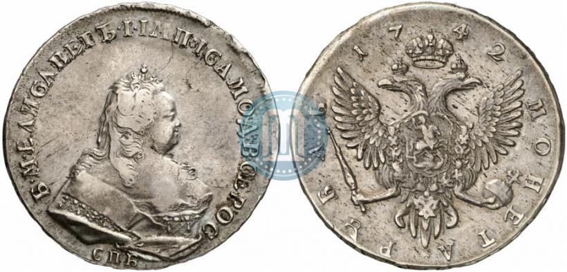 Picture 1 rouble 1742 year СПБ 