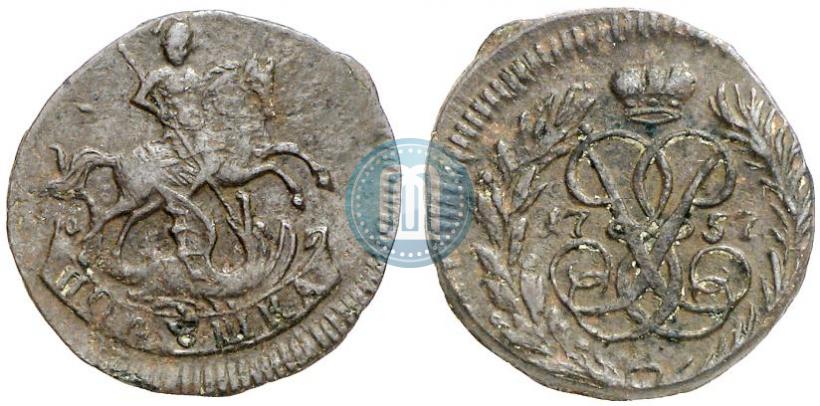 Фото Полушка 1757 года  