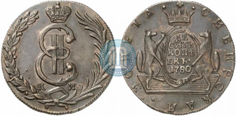 Picture 10 kopecks 1780 year КМ 