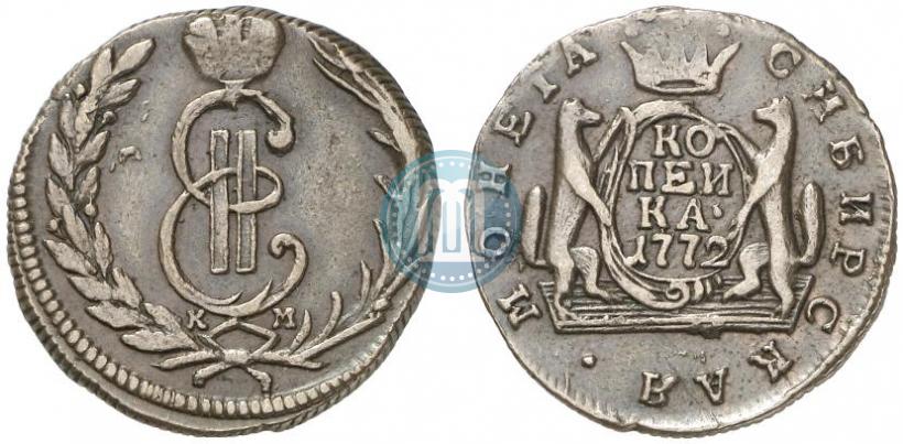 Фото 1 копейка 1772 года КМ 