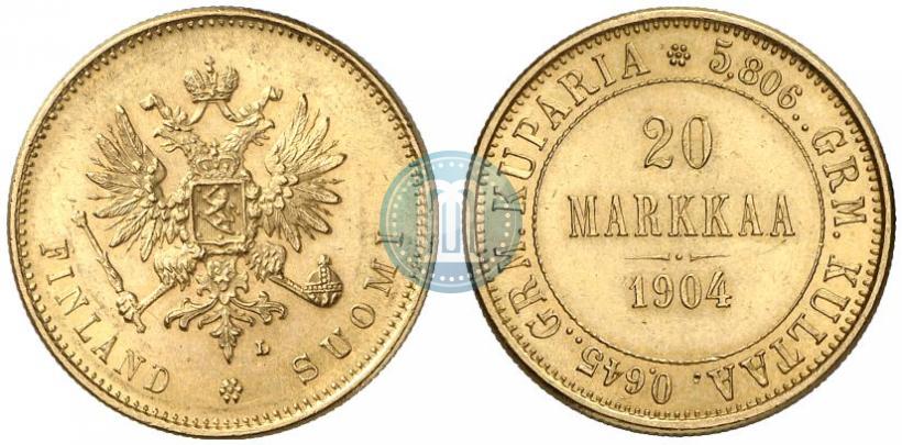 Picture 20 markkaa 1904 year L 