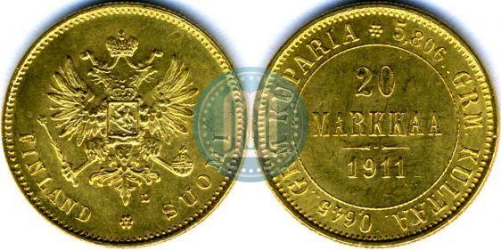 Picture 20 markkaa 1911 year L 