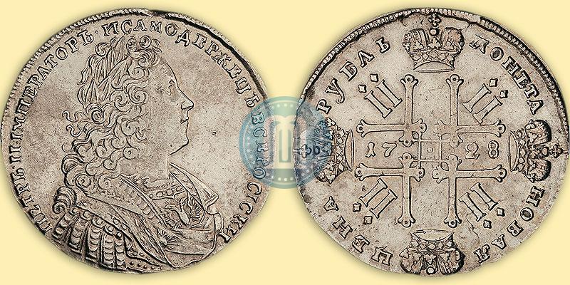 Фото 1 рубль 1728 года  "Тип 1728"