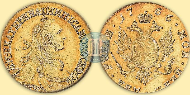 Picture 2 roubles 1766 year СПБ 