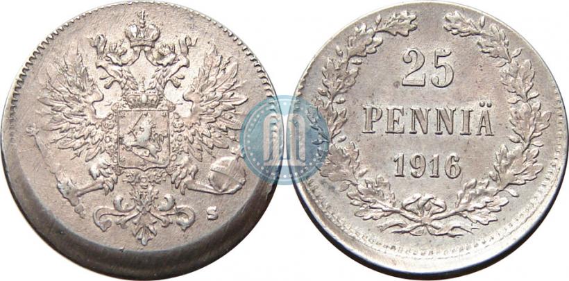 Фото 25 пенни 1916 года S 