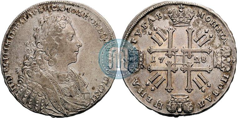 Фото 1 рубль 1728 года  "Тип 1728"